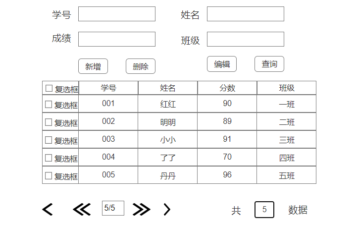  AXURE9实现表单的增删改查