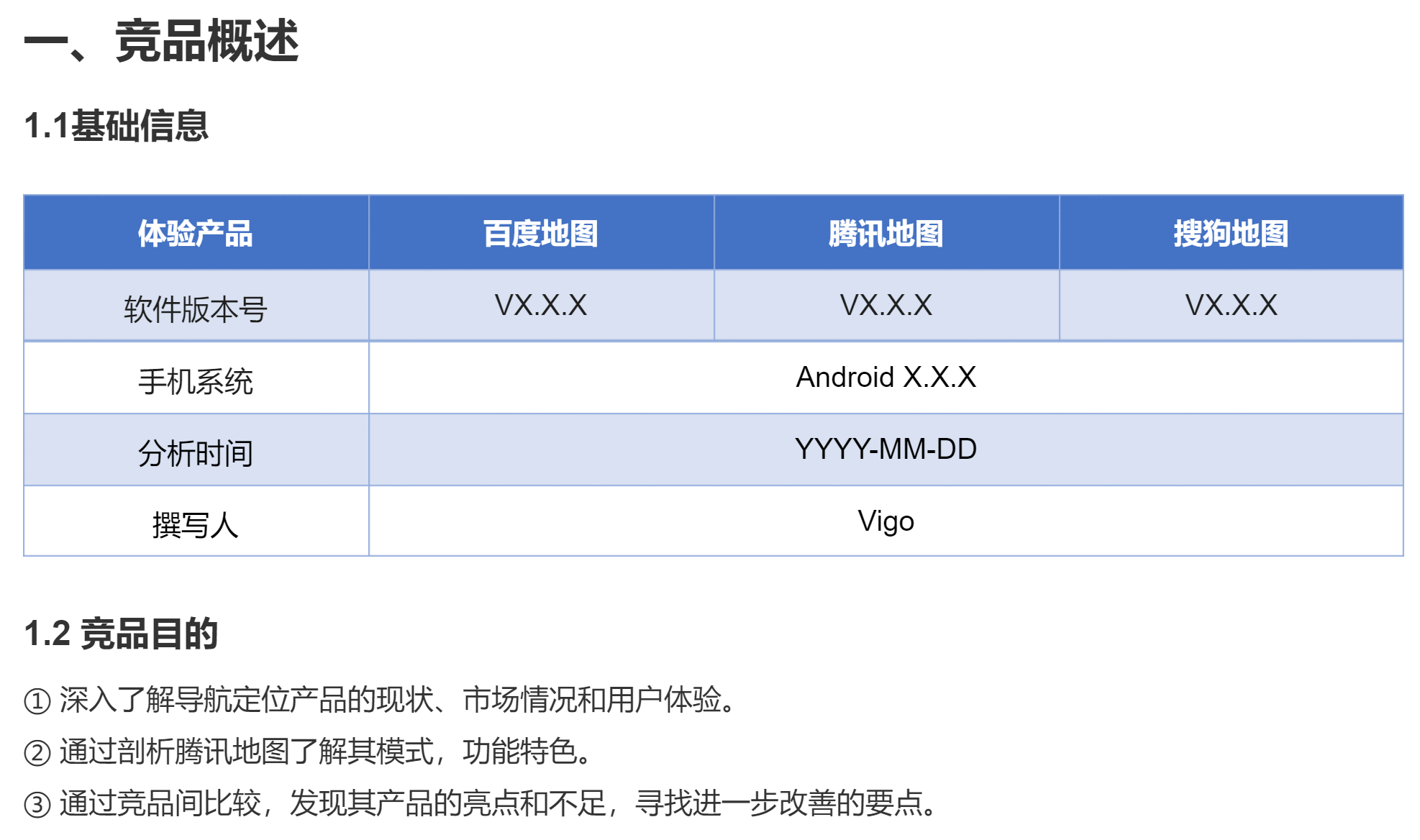 建议收藏：用Axure做一个竞品分析文档