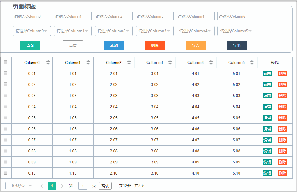  AXURE教程：管理后台页面框架