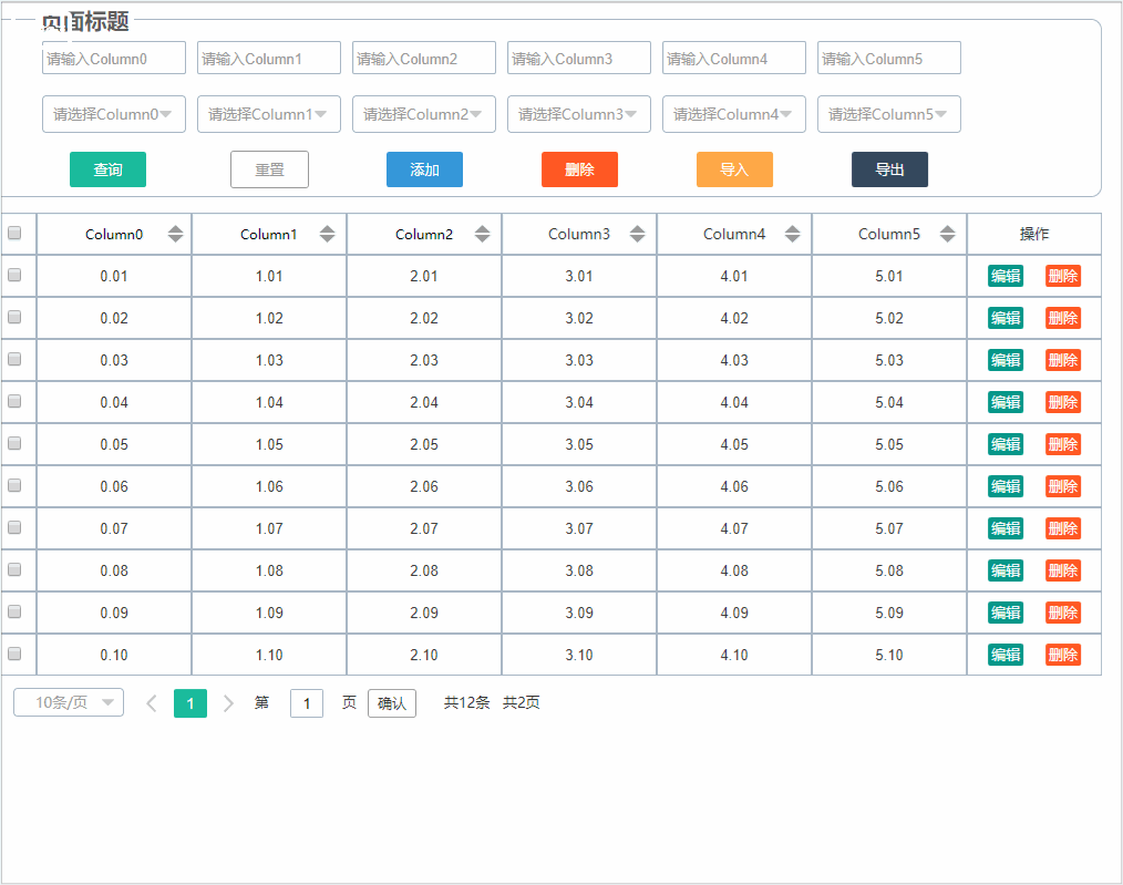  AXURE教程：管理后台页面框架