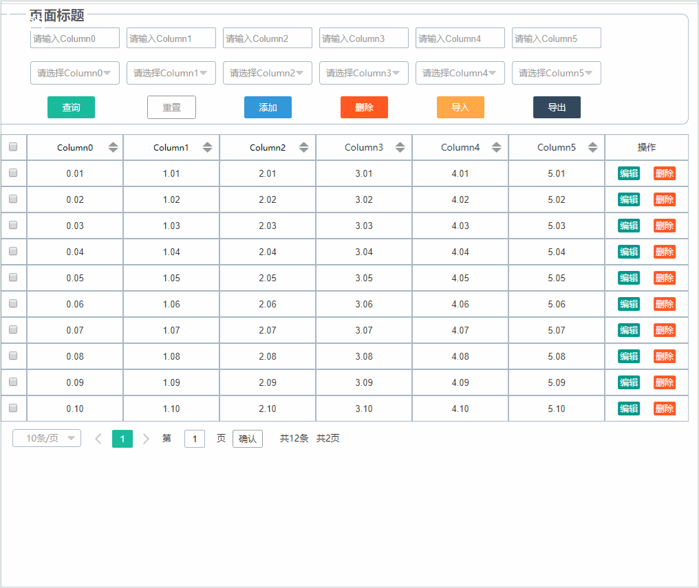  AXURE教程：管理后台页面框架