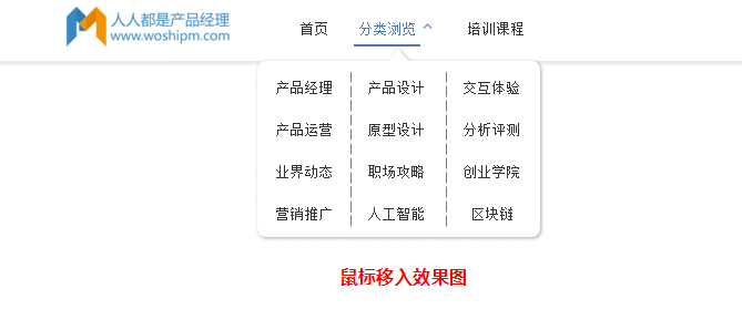 仿“人人都是PM”首页导航—Axure8.0