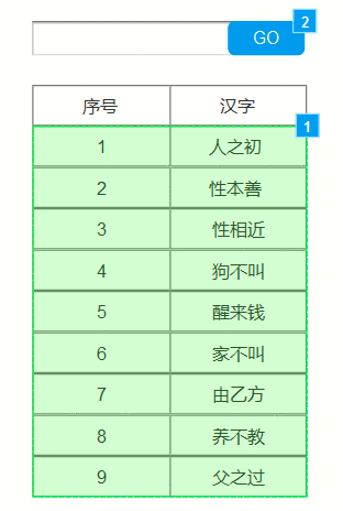  Axure中继器：动态的实现表单中的模糊查询