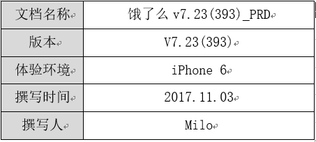  倒推“饿了么”App产品需求文档（PRD）