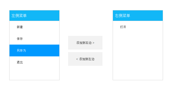  中继器实践：双向列表操作