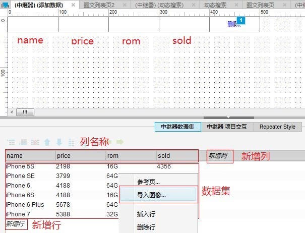 中继器数据集